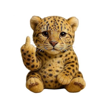 Langefinger Plysjleketøy 18cm Dyreserie Utstoppet Dukke Bulldog Flodhest Panda Løve Tiger PP Bomull 25-26