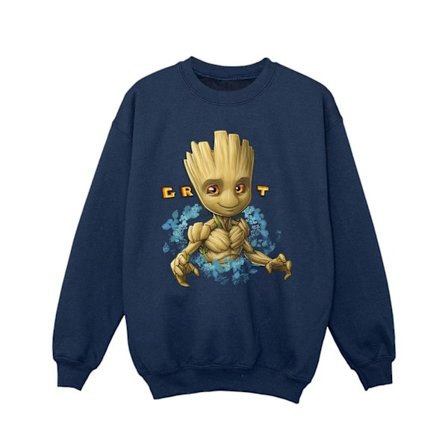 Guardians Of The Galaxy Girls Groot Flowers Sweatshirt 7-8 År