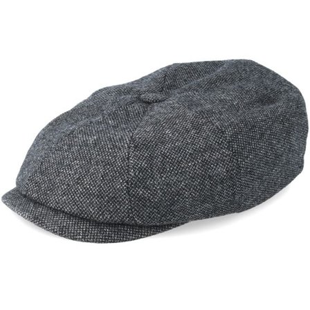 Stetson - Grå flatcap Keps - Hatteras Wool Dark Grey Flat Cap @ Hatstore