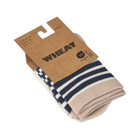 WHEAT Jamie Strømper 2-pak Blue Str 29-32, Børn & Forældre, Børnetøj, Babysokker