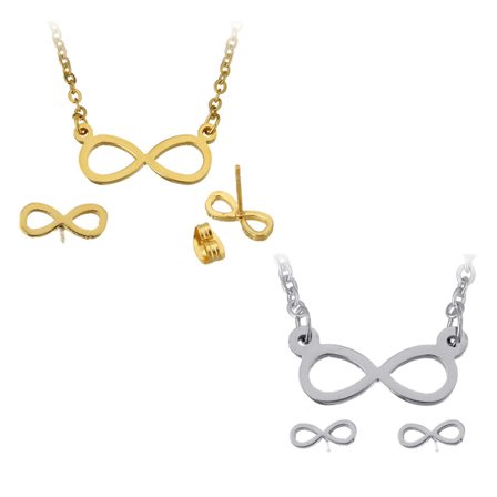 Rostfritt stål hänge & Par Stud Örhängen (SET)