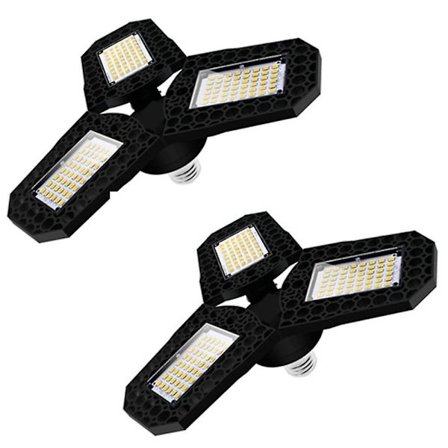2-pack 80W LED Garage Taklampa Deformerbar 3 Paneler E26