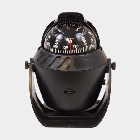 Compas de bateau 1852-Marine, Ø70mm, montage sur étrier, noir
