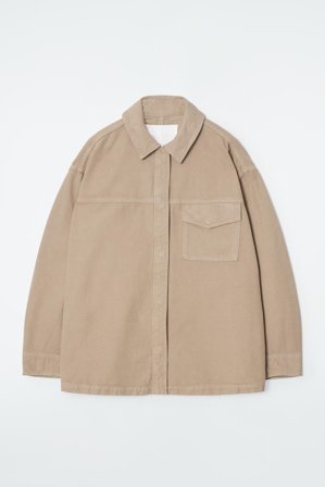 COS Women's Oversized Workwear Overshirt in Beige