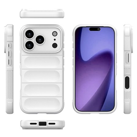 iPhone 17-PRO-MAX telefoncover, blødt cover, hvid