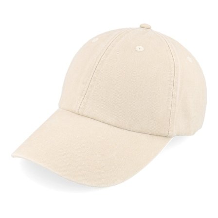 Beechfield - Beige unconstructed Czapka Z Daszkiem - Vintage Washed Sand Dad Cap @ Hatstore