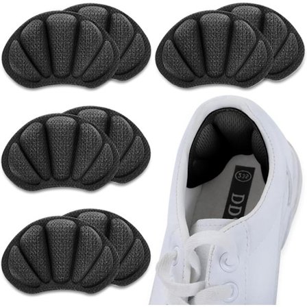 4 par selvklæbende hælindlæg til overdimensionerede løse sko skridsikre anti-blister hælindlæg fodbeskyttelse