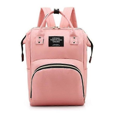 Vattentät Fashion Skötväska med Isolerad Ficka Multifunktionell Reseryggsäck, Rosa