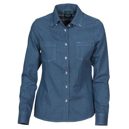 James Harvest Dam/dam Jupiter Denim Look Skjorta M Blå