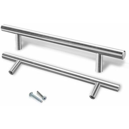 10x Møbelgreb Køkkengreb Dørgreb Møbelgreb Rustfrit Stål 252*192*12MM - Sølv