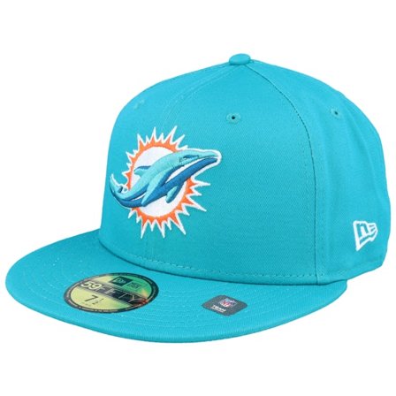 New Era - NFL Blå fitted Keps - Miami Dolphins NFL 59FIFTY Teal Fitted @ Hatstore
