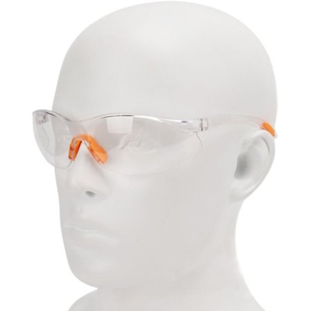 Klare sikkerhedsbriller - Beskyttelsesbriller med plastiklinser, gumminæsebro og stangspidser for komfort - Klare PPE-briller