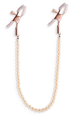 Bound Nipple Clamps D1 Rose Gold Bröstvårtsklämmor med kedja - Blushme.se
