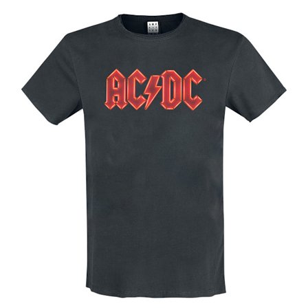 Amplified Womens/Ladies Power Up Logo AC/DC T-shirt XS Charcoal