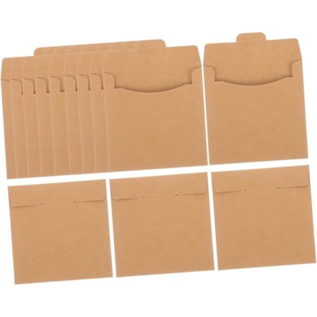 Cd Bæretaske 50 stk. Cd Lommer Kraftpapir Cd Etui til Cd/dvd Opbevaring Robust Let at Bruge