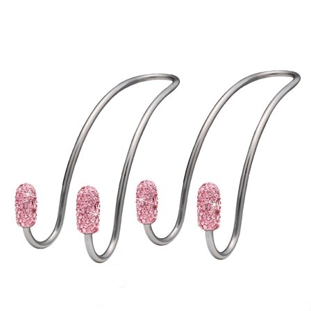 2 Stycken Bilkrok Nackstöd Krok Bil Baksätesorganisatör Förvaringskrok För Handväska Hållare Krok rosa