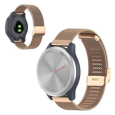 Garmin Vivomove 3s / Vivoactive 4S rustfrit stål urrem - Rødguld
