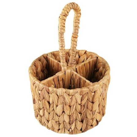 Redskapsholder, Bestikkarrangør, Håndvevd Hyasint Bestikkholder for Benkeplate med Håndtak