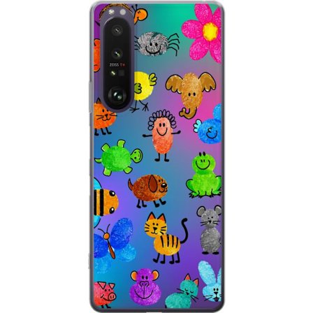 Kompatibelt Mobildeksel til Sony Xperia 1 III Little Scribble Friends