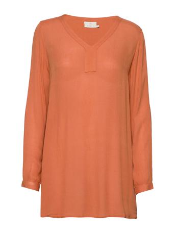 Amber V-Neck Tunic Tunika Oranssi Kaffe