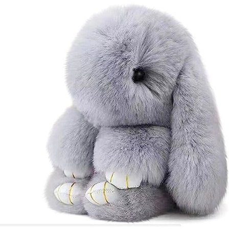 Fluffy Kanin Nøkkelring Søt Plysj Kanin Nøkkelringer Dameveske Pom Pom Herlig Nøkkelring IC