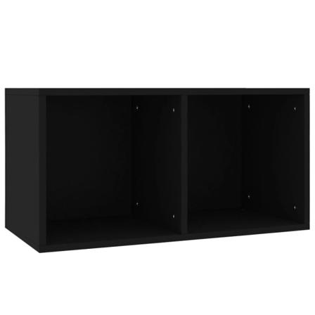Vidaxl Vinylhylla Svart 71x34x36 Cm Konstruerat Trä Svart
