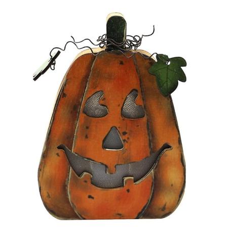 Halloween Trä Pumpa Lykta Ornament Med Led Ljus Pumpa Lampa För Thanksgiving Festival Fest Hem Dekoration Jm01440