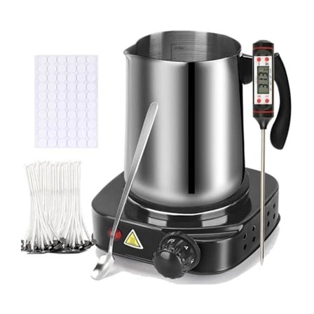 Lyslaging Kit - Vokssmelter og DIY Tilbehør for Voksne og Nybegynnere, EU