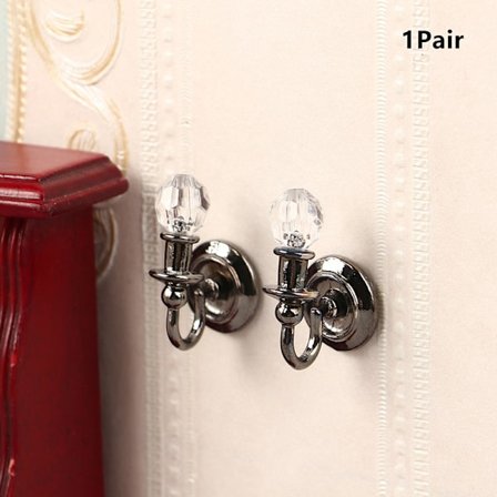 1 Par 1:12 Dukkehus Miniature Væglampe Home Furniture M