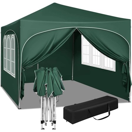 Rootz Ultimate Outdoor Gazebo - Vejrbestandig pavillon - Familietelt - Stærk metalramme - UV-beskyttelse - Nem pop-up - 3x3m