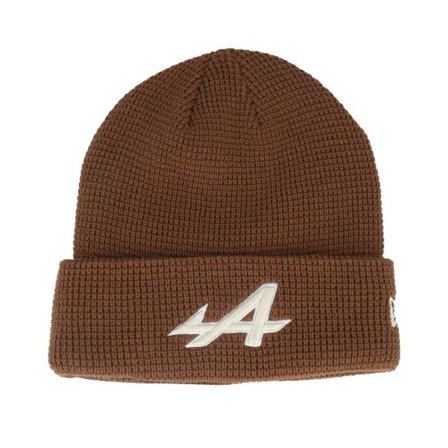 New Era - Motor Brun cuff Beanie - Alpine F1 25 Waffle Knit Brown Cuff @ Hatstore