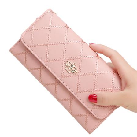 Kvinnor Damer Läderplånbok Lång Zip Clutch Handväska Plånbok Kort