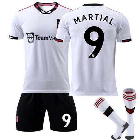 2223 Manchester United Borta Fotbollströja Nr 9 Martial Jersey With Socks 26(145-150cm)