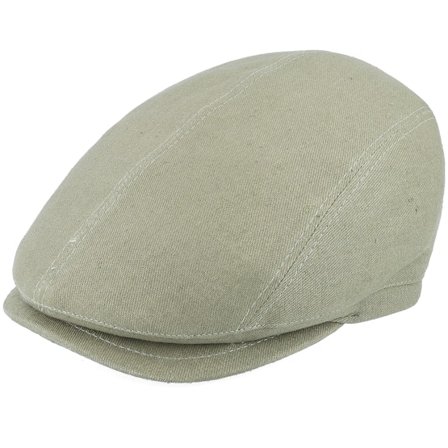 Borsalino - Grön flatcap Keps - Lined cap with stitched visor Olive Flat Cap @ Hatstore