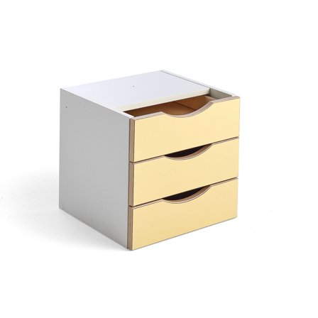 Schubladeneinsatz RICO, 3 Schubladen, gelb