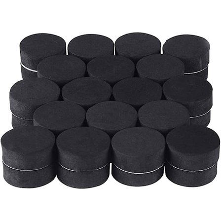 24 st osynliga blomkruksfötter - svarta gummifötter för växthöjning - självhäftande dyna för medelstora och stora krukor