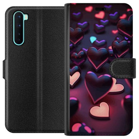 Kompatibelt Lommeboketui til OnePlus OnePlus Nord Midnattshjerter