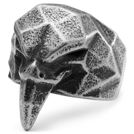 Anello a forma di aquila grigio per uomini - Anelli in acciaio