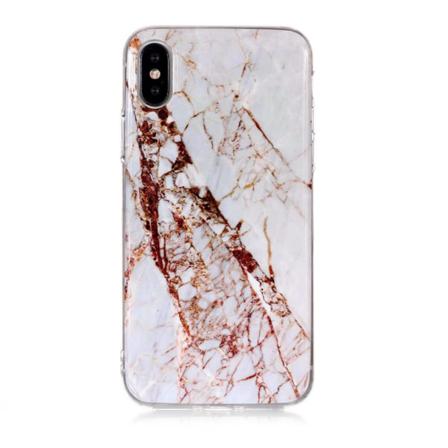 Snyggt Marmorskal Med Sprickor I Guld Till Iphone Xr