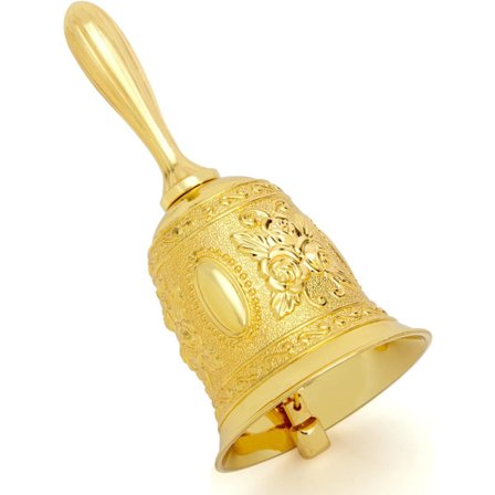 Gylden Håndklokke, Graveret Klokke Kaldeklokke Håndholdt Klokke til ,ZQKLA