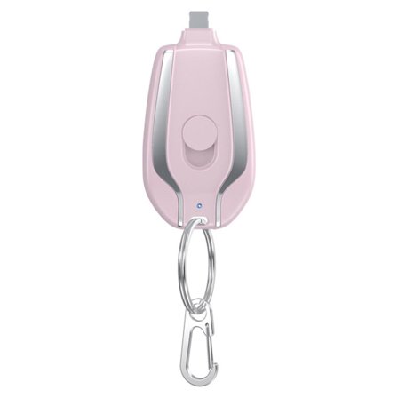 Mini nøglering Powerbank til iPhone 1500mAh 5W 8Pin Hurtig opladning Lille Nød Ekstern Batteripakke Bærbar Strømkilde Nøglering