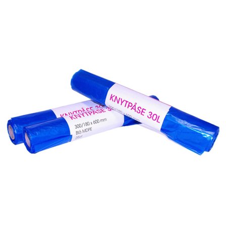 RELINE Plastsäck knyt MD 30L 15my blå 25/rl - Lyreco - Städ och hygien - Påsar och säckar - Plastsäckar