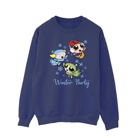 The Powerpuff Girls Mens Girls Winter Party Sweatshirt XL Marinblå