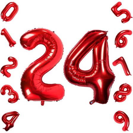 Røde Nummer 30 Balloner, 40 Tommer Fødselsdagsnummer Ballon Festdekorationer Tilbehør Helium Folie Mylar Digitale Balloner (rød Nummer 30)