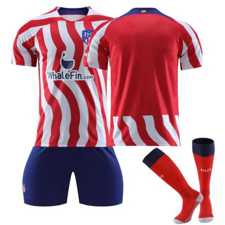 22-23 Atletico Madrid hemmatröja set nr 8 Griezmann med strumpor Correa fotbollströja No number socks #L