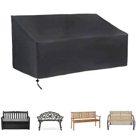 Skyddande överdrag för trädgårdsbänk, 2-sits bänkskydd, vattentätt Oxford-tyg, andningsbart sätesöverdrag för trädgårdsmöbler 134x66x89cm