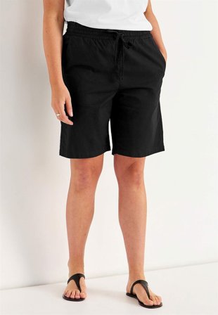 Cellbes of Sweden - Shorts i tvättad bomull - svart - för damer - 46/48
