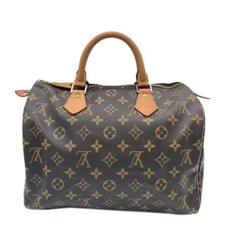 Louis Vuitton Vintage Pre-owned Speedy 30 Monogram HandTas , Bruin , Dames , Maat: ONE Size Vintage Tassen