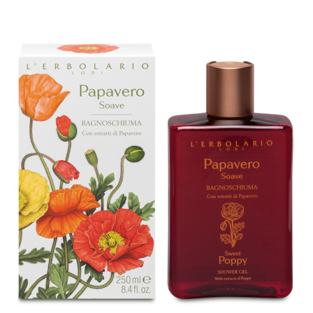 L'Erbolario Bagnoschiuma Papavero Soave Detergente Azione