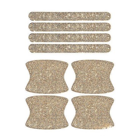 Bling Rhinestone Bildørskål Anti Ripe Refleks Klistremerke Dørskål Håndtak Beskyttelse Klistremerke Anti Ripebeskyttelse Strip| |